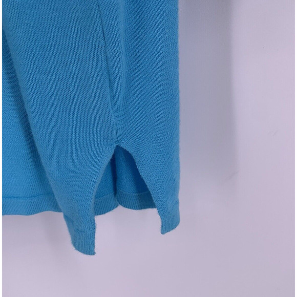 Quacker Factory Blue Gold Metallic Beaded Anchor Sweater Nautical M - Picture 5 of 10